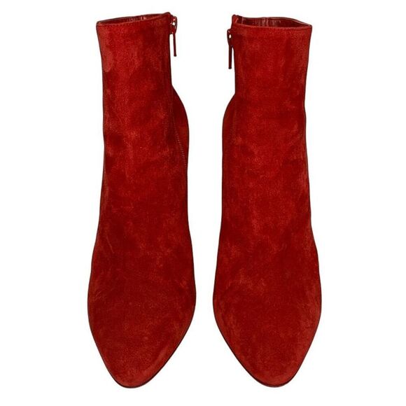 Christian Louboutin Veau Velour Red So Kate 55 Ankle Booties EU 37 US 7 Heels - Picture 2 of 8